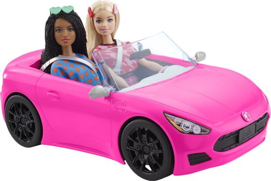 Foto: Barbie glam cabrio auto poppenvoertuig