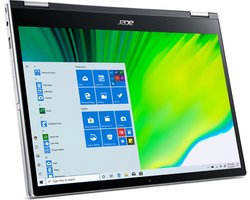 Acer Spin 3 SP313-51N-54W0 Intel® Core™ i5 i5-1135G7 Hybride (2-in-1) 33,8 cm (13.3") Touchscreen WQXGA 16 GB LPDDR4x-SDRAM 512 GB SSD Wi-Fi 6 (802.11ax) Windows 10 Home Belgisch Zilver
