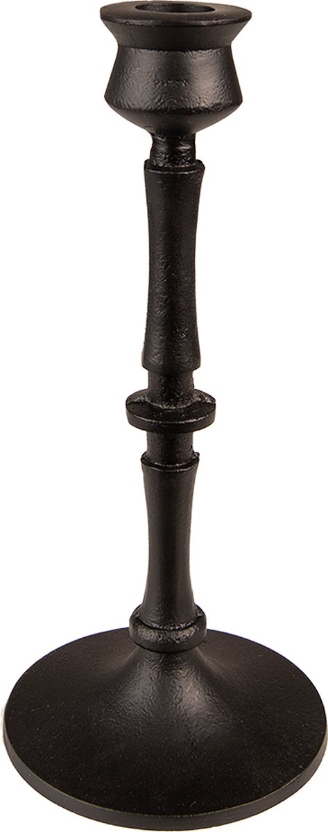 Kandelaar 23 cm Zwart Aluminium