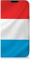 Telefoon Hoesje Geschikt voor iPhone 14 Plus Flip Cover Luxemburgse Vlag