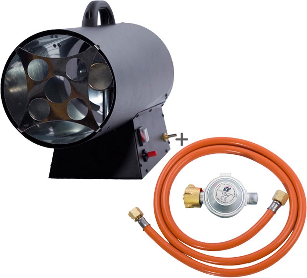 Bol.com FUXTEC Gaskanon FX-GH33 -Heteluchtkanon Warmtekanon Gas - sterk 30kW Verwarmingsvermogen aanbieding