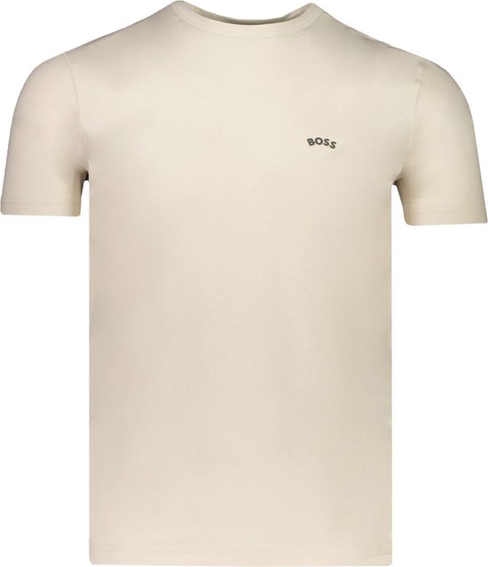 Hugo Boss Beige Cotton Men T-Shirt