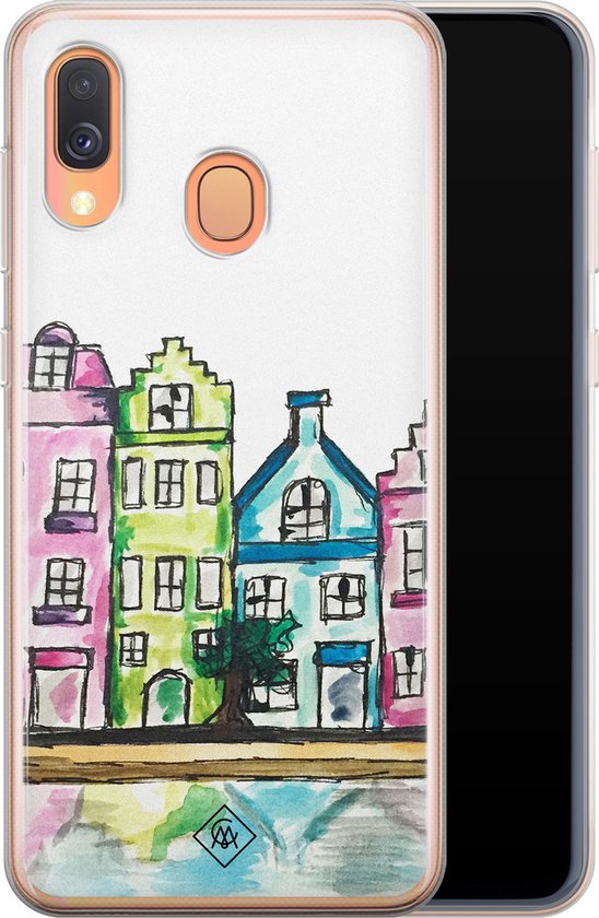 Casimoda® - Coque Samsung A40 - Amsterdam - Siliconen/TPU - Multi
