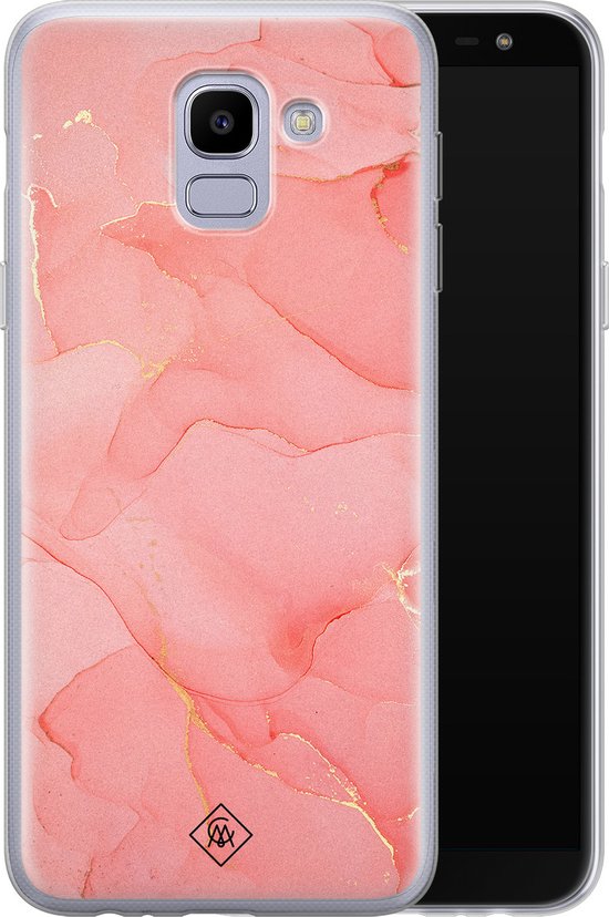 Coque Samsung Galaxy J6 (2018) - Rose Marbre - Coque Souple - Rose - Coque  de... | bol.com