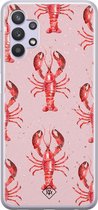 Casimoda® hoesje - Geschikt voor Samsung A32 5G - Lobster All The Way - Backcover - Siliconen/TPU - Roze