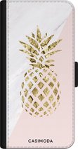 Casimoda® bookcase - Geschikt voor iPhone 11 Pro - Hoesje met pasjeshouder - Ananas - Roze - Kunstleer
