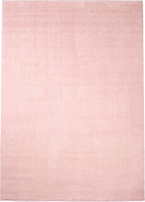 Paco Home Tapijt Hoogpolig Vloerkleed Woonkamer Vacht Imitatiebont Shaggy Wollig Eenkleurig, Maat:80x150 cm, Kleur:Donker Roze