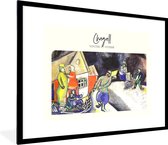 Fotolijst incl. Poster - Winter in Vitebsk - Marc Chagall - Kunst - 80x60 cm - Posterlijst