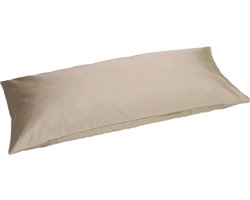 Yumeko kussensloop katoensatijn warm taupe 40x80 - Bio, eco & fairtrade - 1 stuk
