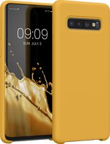 kwmobile telefoonhoesje geschikt voor Samsung Galaxy S10 - Hoesje met siliconen coating - Smartphone case in mango