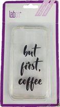 Samsung Galaxy S5 Hoesje ''But First Coffee'' - Transparant - Kunststof
