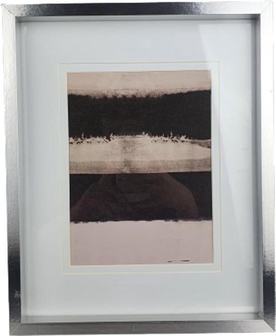 Fotolijst Met Standaard SPENCER - Zilver / Wit - Hout / Glas - 24 x 30 cm