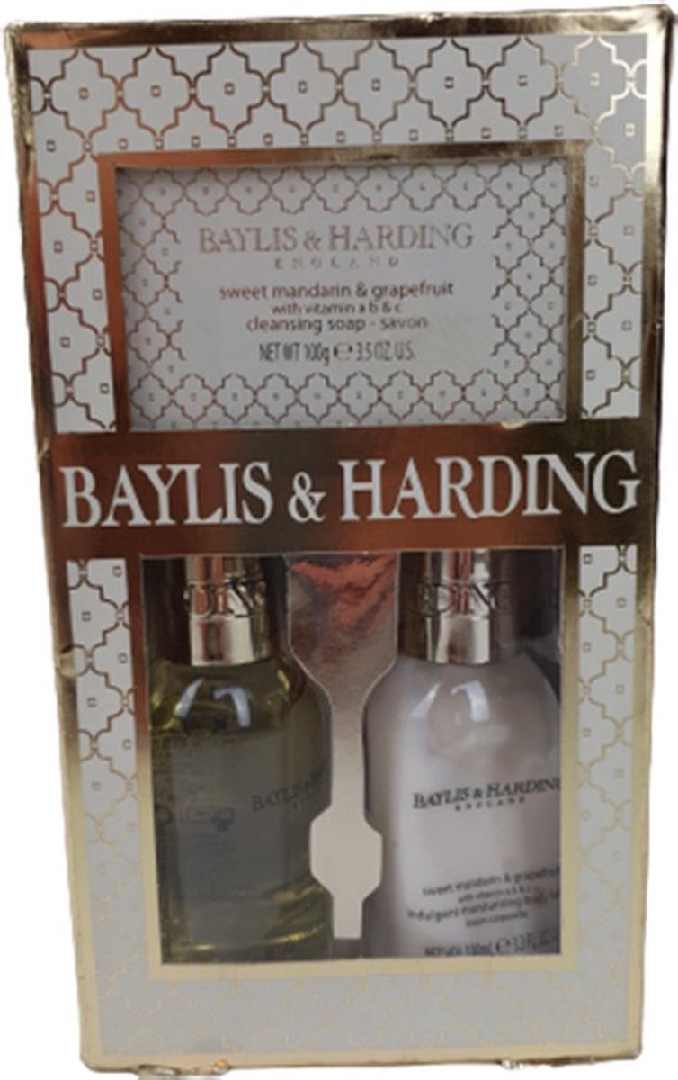 Goedkoopste Baylis & Harding England geschenkset Vrouwen - Goud / Wit - Kunststof - Set van 3 - Schoencadeautje sinterklaas - Cadeauset - Cadeau - Geschenk - Kerst - Kerstcadeau - Sinterklaascadeau