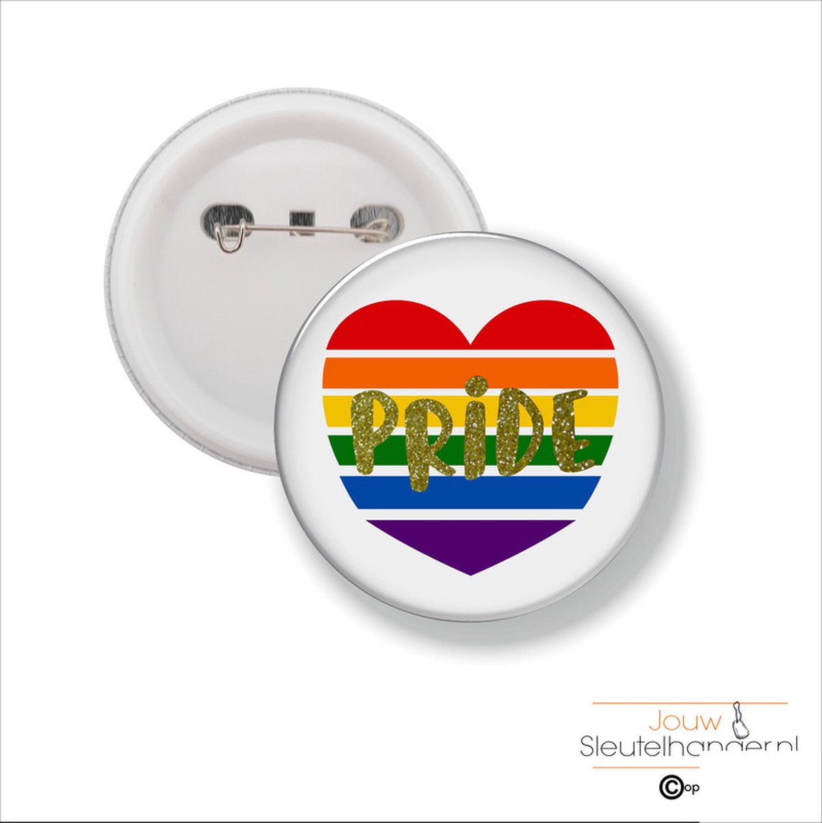 Button Met Speld 58 MM - Pride