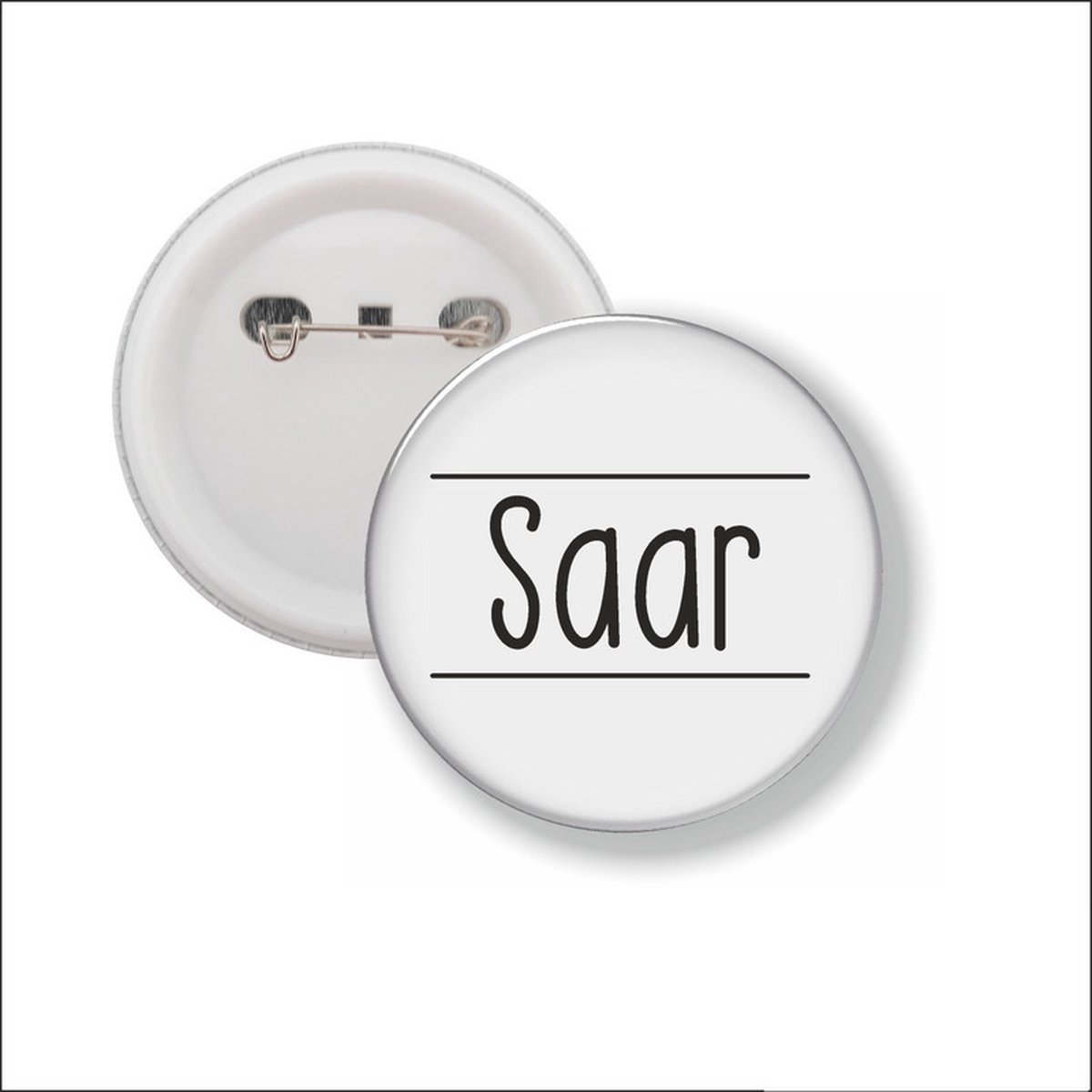 Button Met Speld 58 MM - Saar