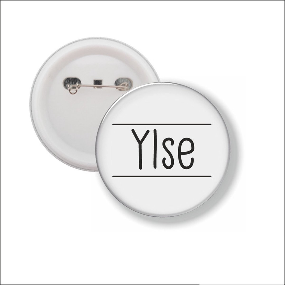 Button Met Speld 58 MM - Ylse