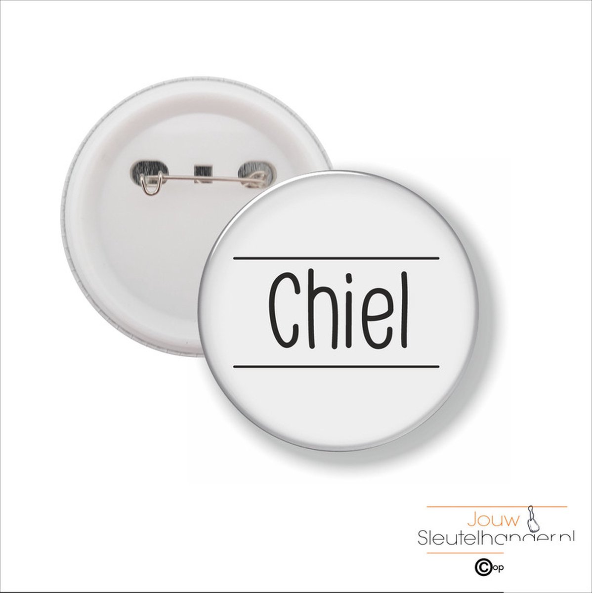 Button Met Speld 58 MM - Chiel
