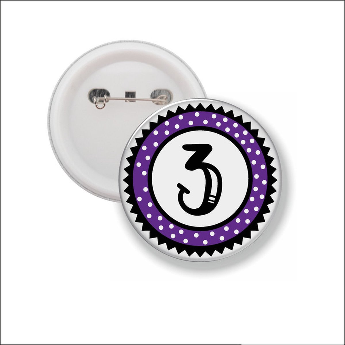 Button Met Speld 58 MM - 3