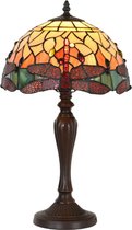 Lampe de Table Tiffany Libellule Ø 30*53 cm Glas Jaune Plombs Lampe de Bureau Tiffany Lampes Tiffany Glas