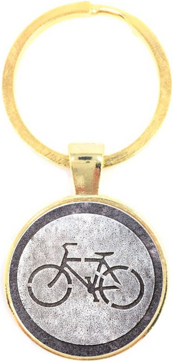 Sleutelhanger Glas - Fiets Logo