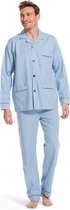 Robson Heren pyjama flanel knoopsluiting - 503 - 66 - Blauw
