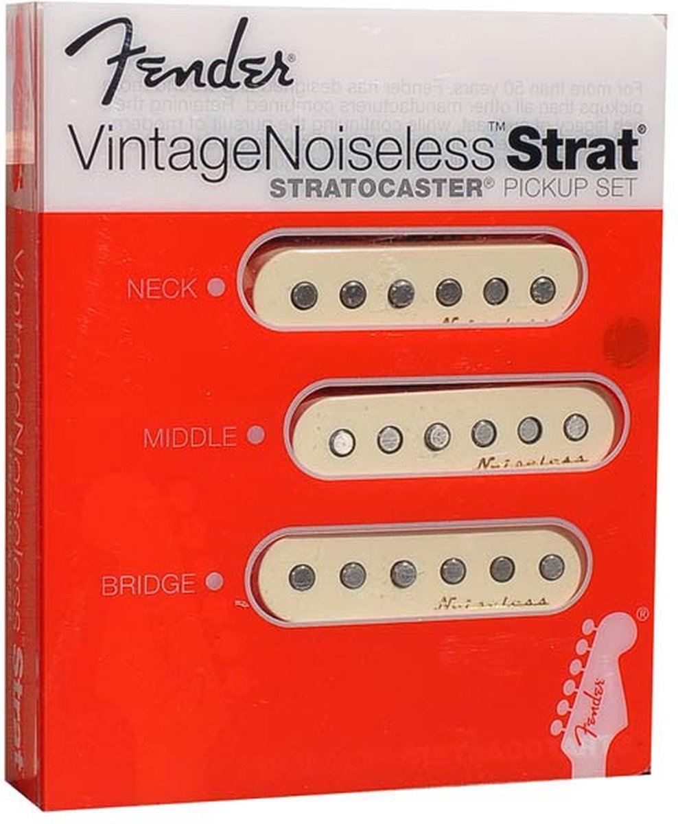 Pickup set Fender Custom Shop parchment Stratocaster® Vintage Noiseless
