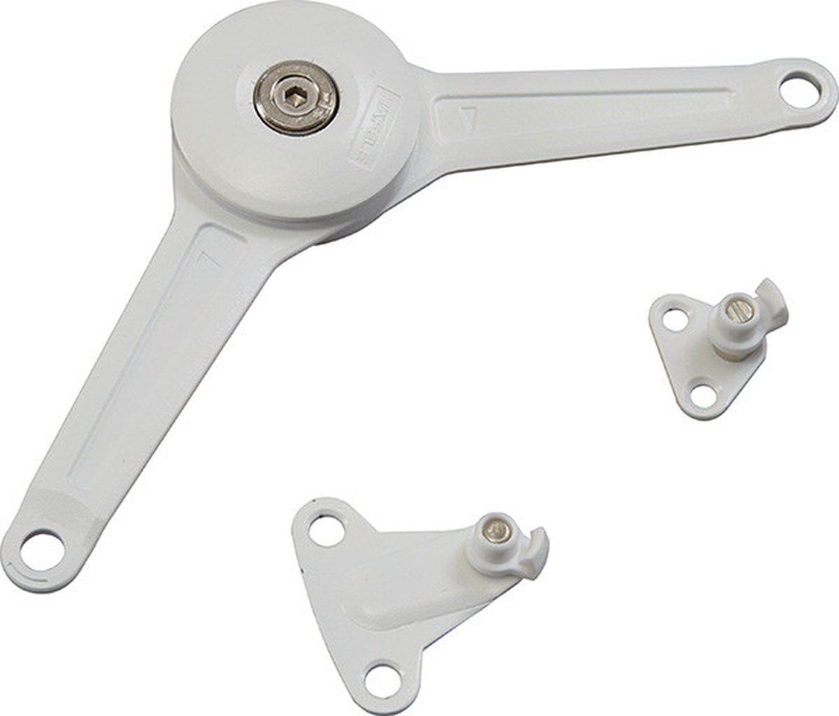 Klepschaar voor opgaande en neergaande kleppen - Kesseböhmer Duolift klepsteun/klepbeslag - verstelbaar tot 8 kg - wit