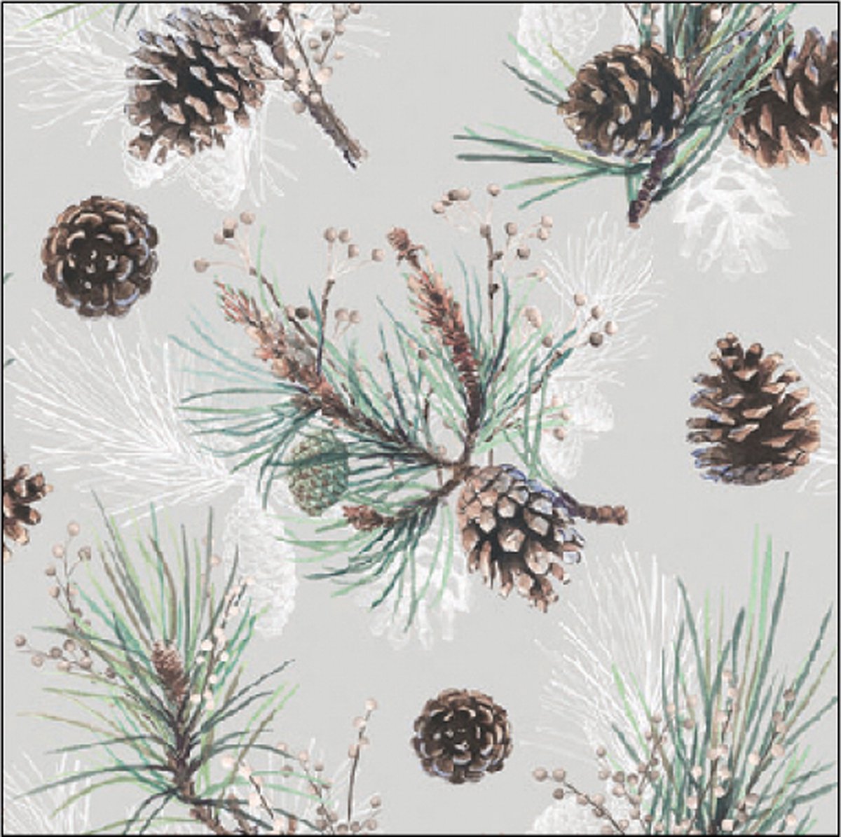 Ambiente Servetten Pine Cone All Over 25x25cm