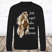 Sweater met paard zwart -Awdis-86/92-Trui meisjes