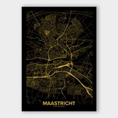 Poster Plattegrond Maastricht - Plexiglas - 120x180 cm | Wanddecoratie - Interieur - Art - Wonen - Schilderij - Kunst