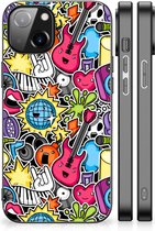 Telefoon Hoesje Geschikt voor iPhone 14 Hoesje met Zwarte rand Punk Rock