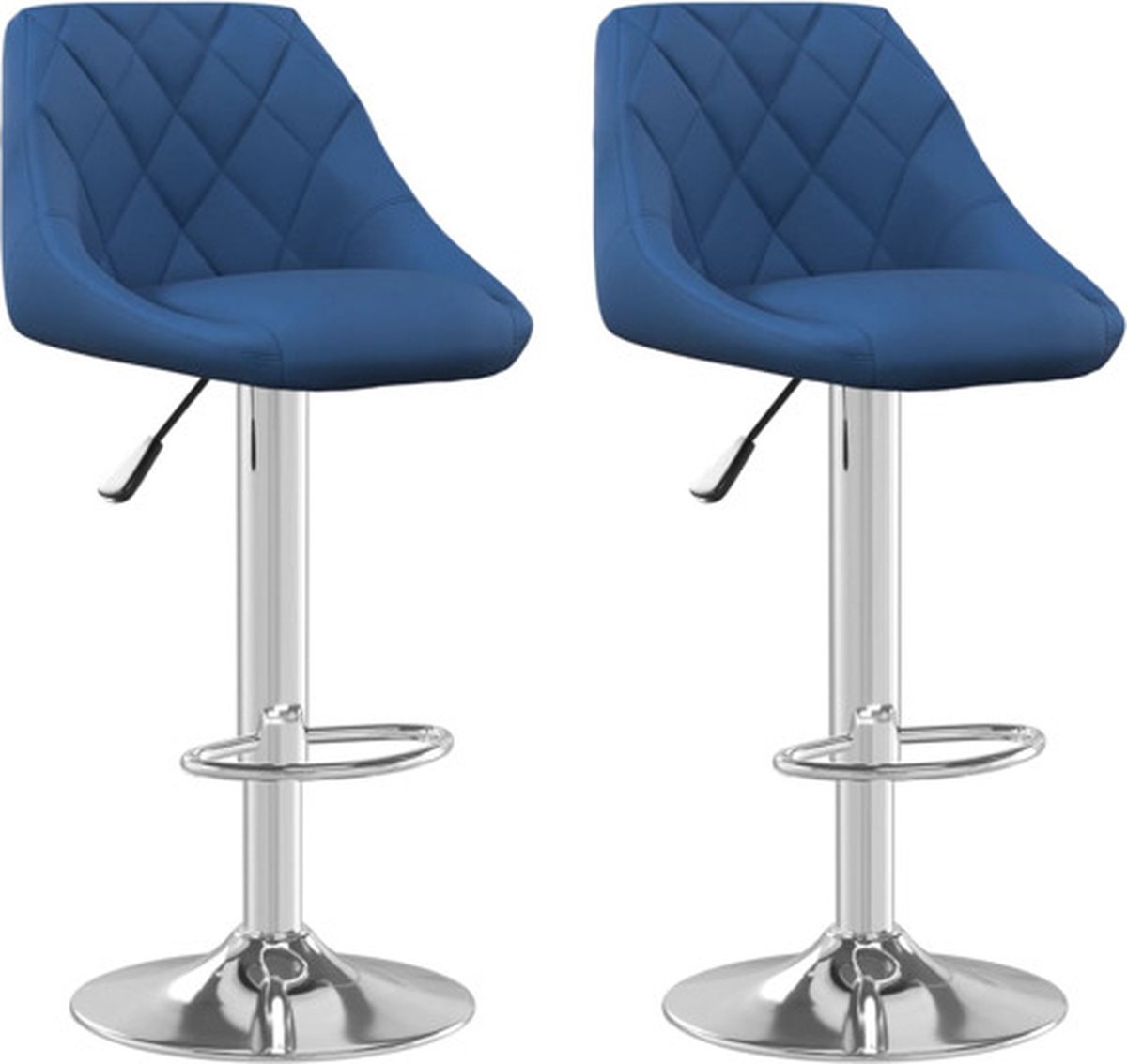 VidaXL Barstoelen 2 st gebogen hout en kunstleer crème