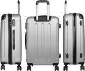 Reiskoffer - Koffer met TSA slot - Reis koffer op wielen - Stevig ABS - 61 Liter - Avalon - Zilver - Travelsuitcase - M