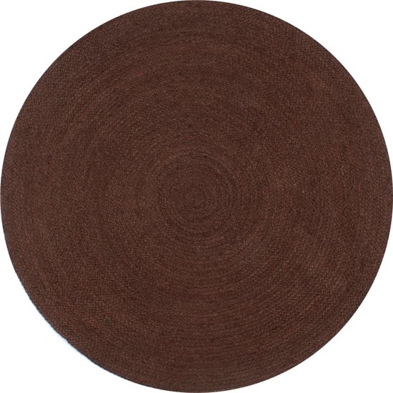 vidaXL Vloerkleed handgemaakt 120 cm jute zwart en naturel | Leen Bakker