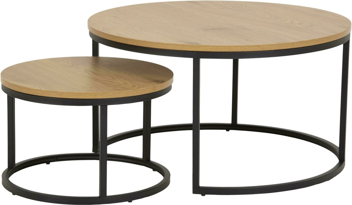 Bendt Salontafel 'Flemming' Set van 2 stuks, Eiken