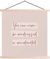 Porte-affiche avec affiche - Affiche scolaire - Apprentissage - Citation - Étudier - Student - 120x120 cm - lattes vierges