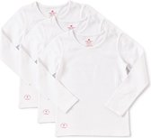 Little Label T-shirt à manches longues Filles Taille 158-164/14Y - blanc - Lot de 3 - T-shirt Wit 3 pièces - Katoen BIO doux