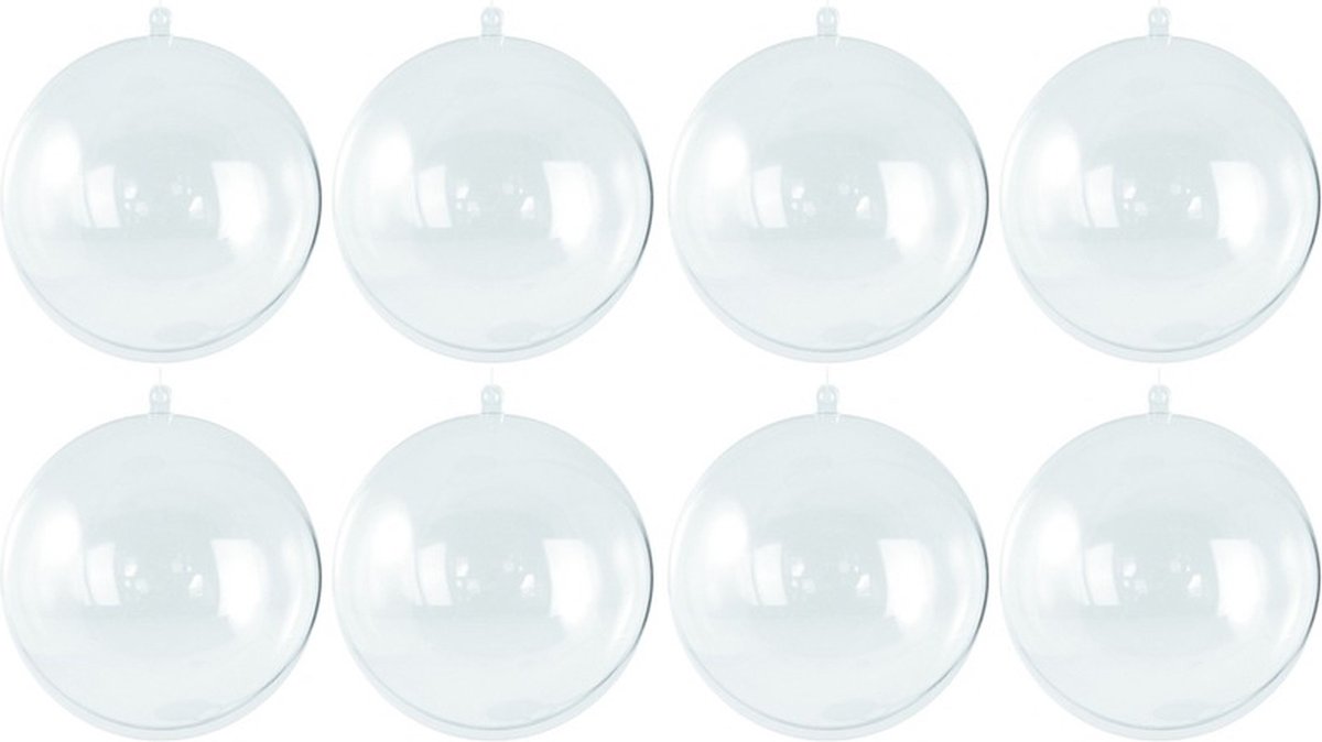 40x ransparante hobby/DIY kerstballen 7 cm - Knutselen - Kerstballen maken hobby materiaal/basis materialen