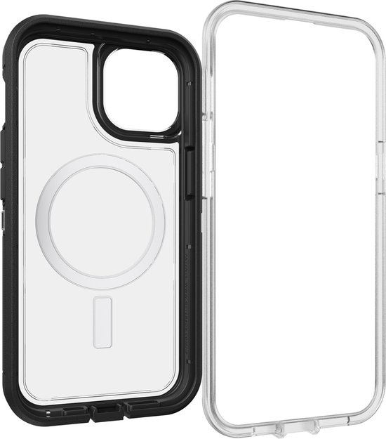 OtterBox Defender XT-hoes voor iPhone 12 / iPhone 12 Pro met MagSafe, schokbestendig, valbestendig, ultrarobuust, 5x getest volgens militaire standaard, Zwart, Geen Retailverpakking