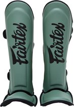 Booster x Fairtex Scheenbeschermers Groen/Zwart Medium