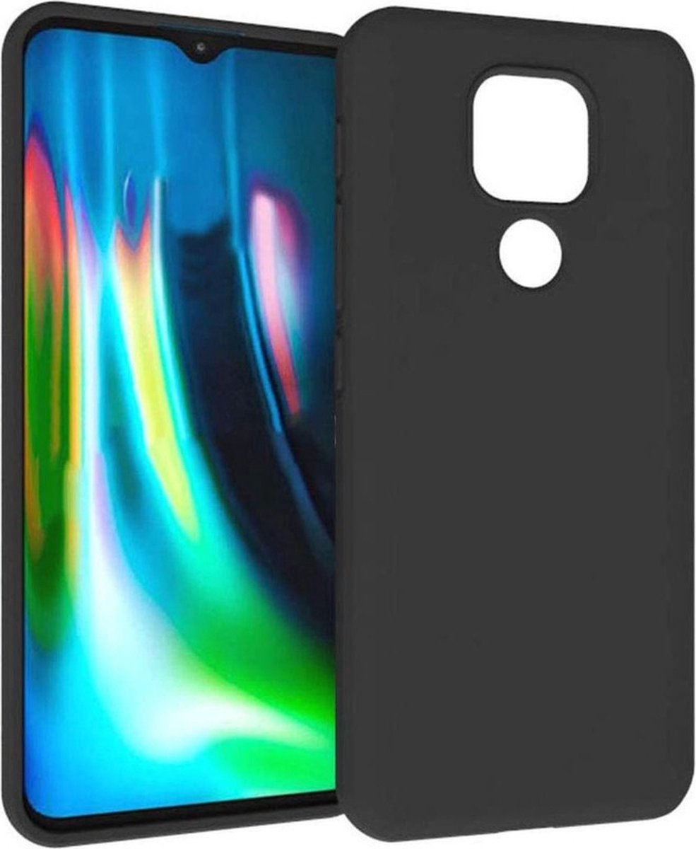 Hoesje Geschikt voor: Motorola Moto E7 Silicone - Zwart - ZT Accessoires