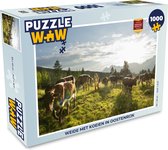 Puzzel Weide met koeien in Oostenrijk - Legpuzzel - Puzzel 1000 stukjes volwassenen