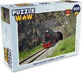 Puzzel Trein die een tunnel uit komt - Legpuzzel - Puzzel 500 stukjes