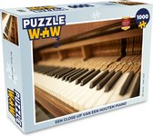 Puzzel Een close-up van een houten piano - Legpuzzel - Puzzel 1000 stukjes volwassenen