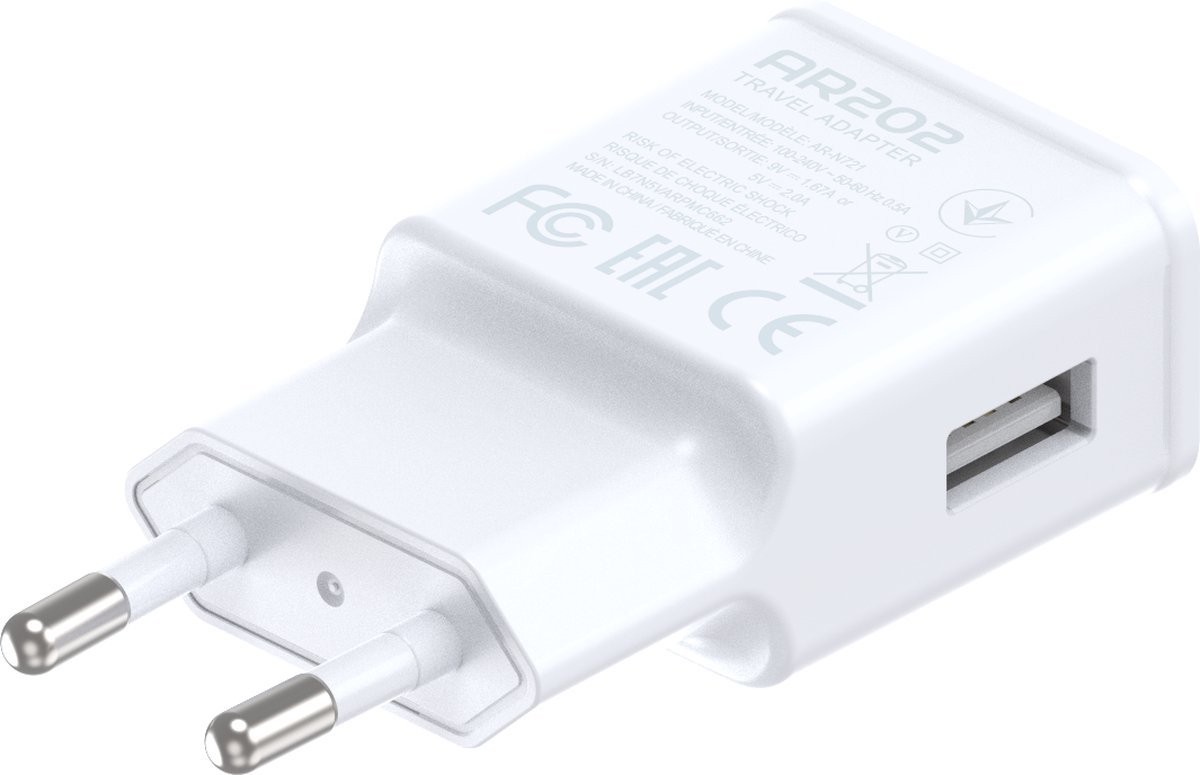 Usb Stekker Met Usb C Kabel 2 Meter Snellaadfunctie Oplaadsnoer 