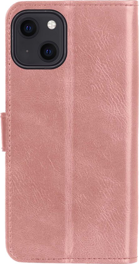 Coque pour iPhone 14 Case Book Case Wallet Cover With 2x Screen Protector - Coque pour iPhone 14 Case Bookcase Cover - Rose Goud