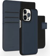 Accezz Hoesje Geschikt voor iPhone 14 Pro Max Hoesje Met Pasjeshouder - Accezz Premium Leather 2 in 1 Wallet Bookcase - Donkerblauw