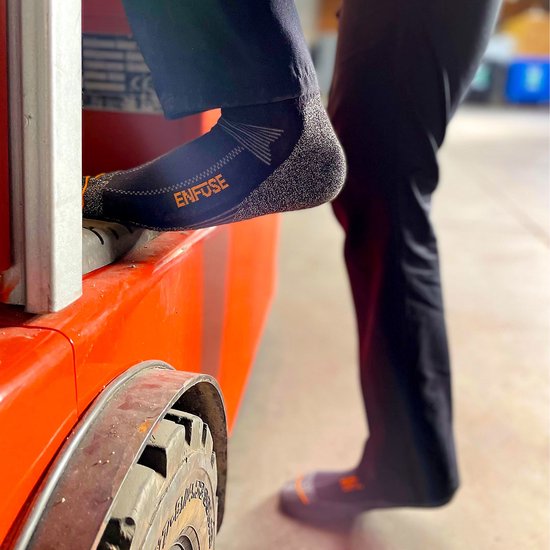 Lot de 3 chaussettes de Chaussettes de travail robustes Enfuse WORK 002-999 avec Coolmax - noir - Taille 43-46