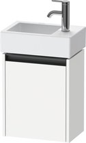 Duravit Ketho 2 wastafelonderbouwkast met 1 deur 36.4x23.8x44cm links, met greep antraciet wit mat