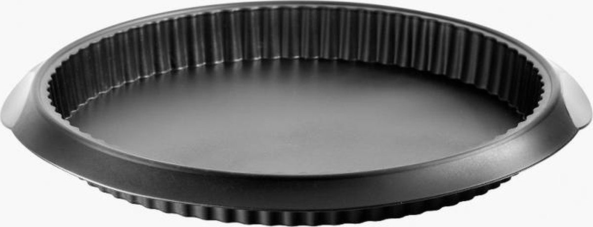 Lékué geribde taart-/quichevorm uit silicone zwart Ø 28cm H 3.2cm